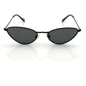 Authentic Carolina Lemke Black Thin Cat Eye Sunglasses
